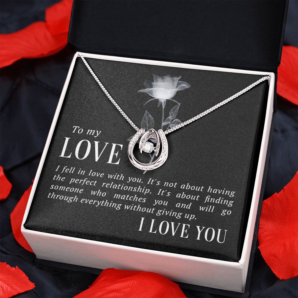 To My Love | I fell in Love - Lucky in Love Necklace