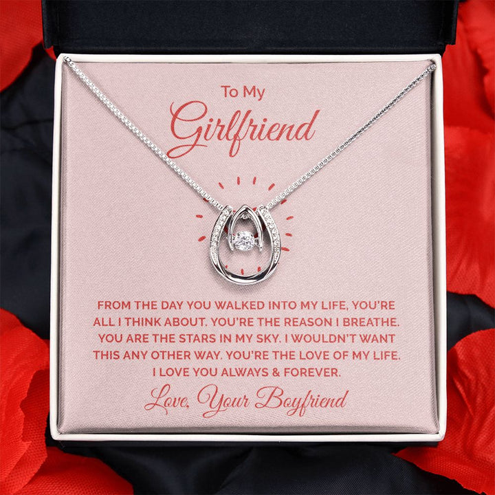 To My Girlfriend | From the day you walked into my life - Lucky in Love Necklace
