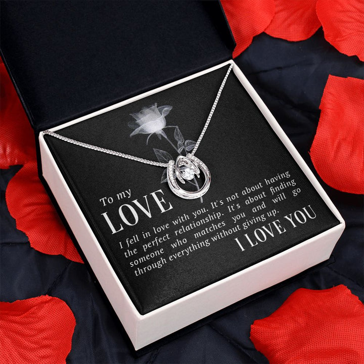 To My Love | I fell in Love - Lucky in Love Necklace