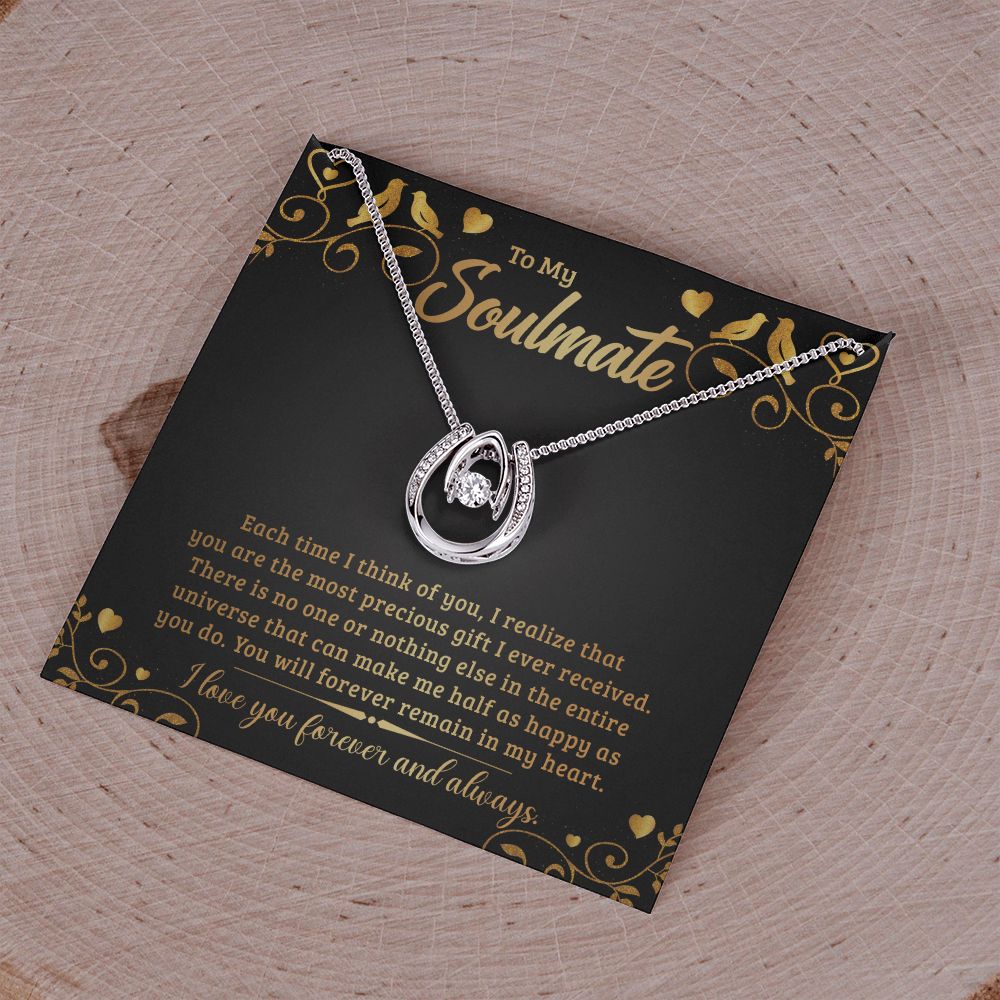 To My Soulmate | Each time I think of You - Lucky in Love Necklace