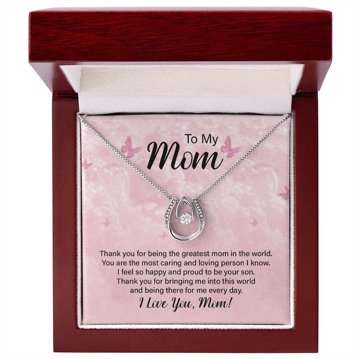 To My Mom | Thank you for the Greatest Mom - Lucky in Love Necklace