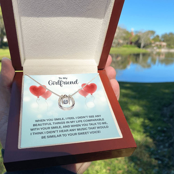To My Girlfriend | When you smile - Lucky in Love Necklace