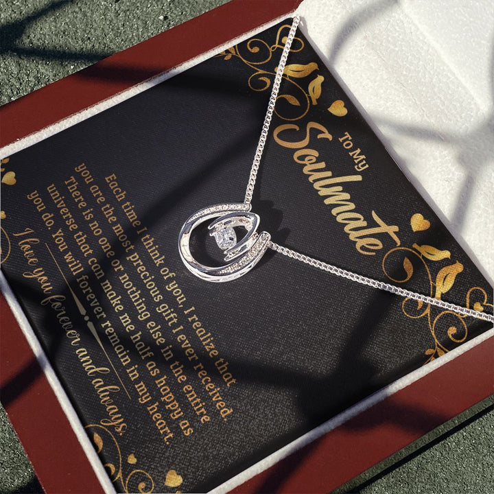 To My Soulmate | Each time I think of You - Lucky in Love Necklace