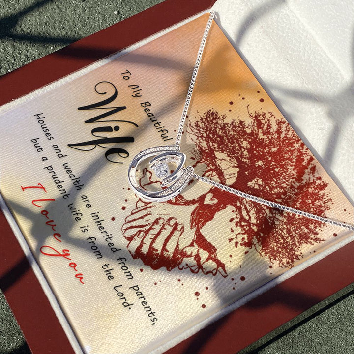 To My Beautiful Wife | A Prudent Wife is from the Lord - Lucky in Love Necklace