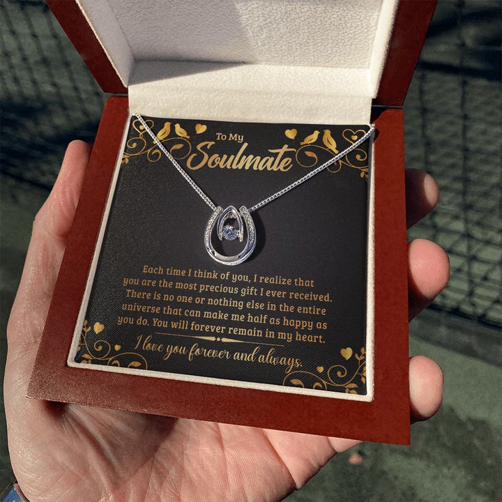 To My Soulmate | Each time I think of You - Lucky in Love Necklace