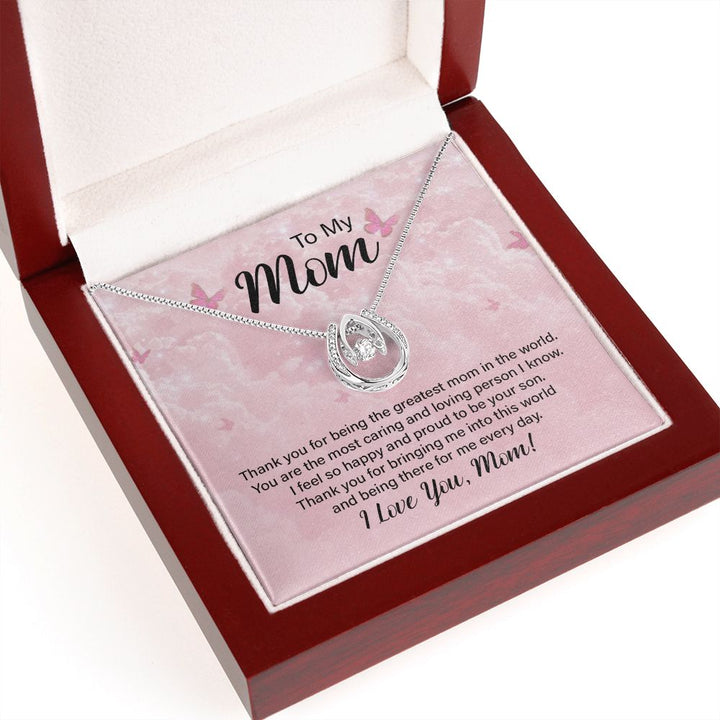To My Mom | Thank you for the Greatest Mom - Lucky in Love Necklace