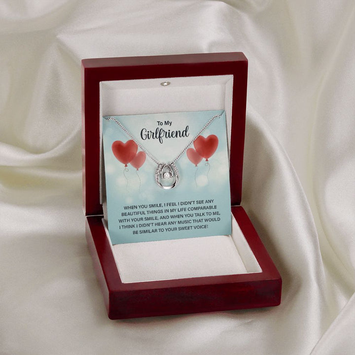 To My Girlfriend | When you smile - Lucky in Love Necklace