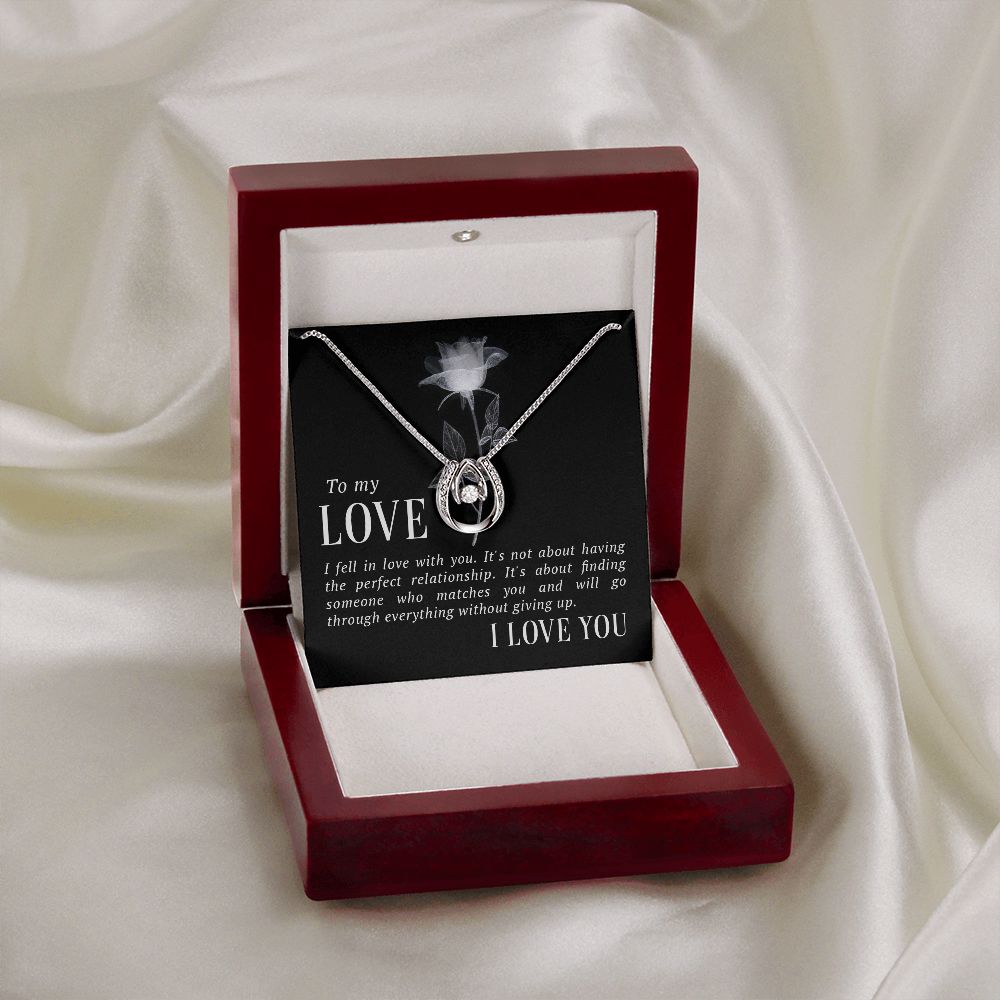 To My Love | I fell in Love - Lucky in Love Necklace