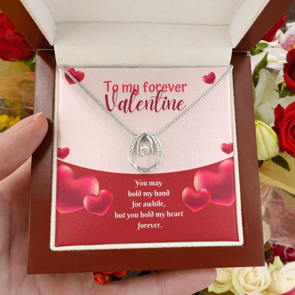 To My Forever Valentine | Eternal Hold on My Heart - Lucky in Love Necklace