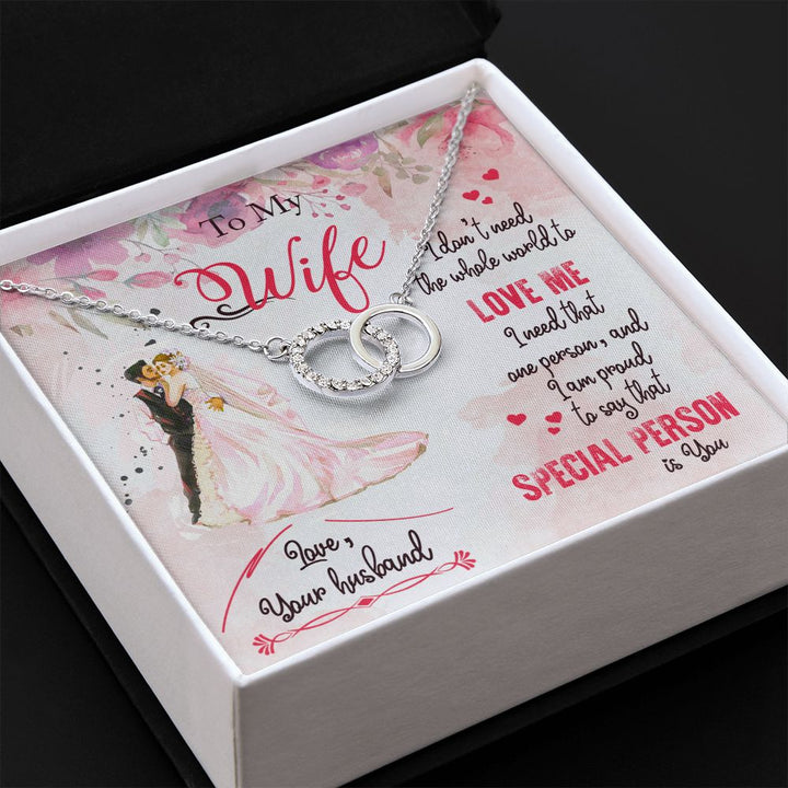 To My Wife | I am proud to say that special person is YOU - Perfect Pair Necklace