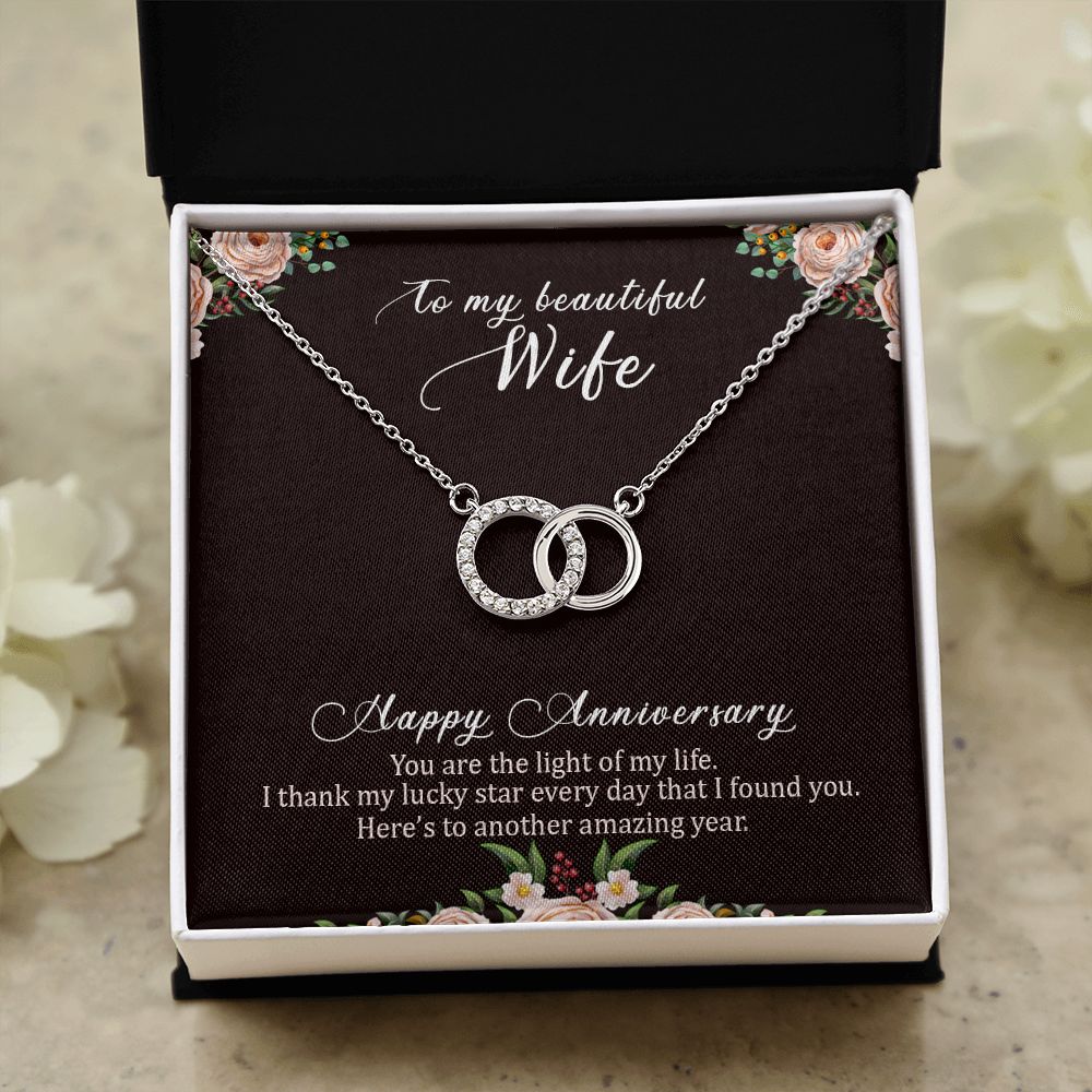 To My Beautiful Wife | Happy Anniversary - Perfect Pair Necklace