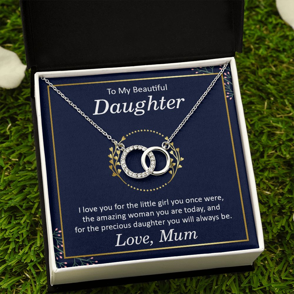 To My Beautiful Daughter | I Love You, Love Mum - Perfect Pair Necklace