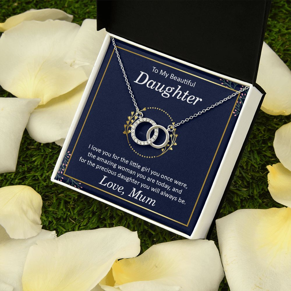 To My Beautiful Daughter | I Love You, Love Mum - Perfect Pair Necklace