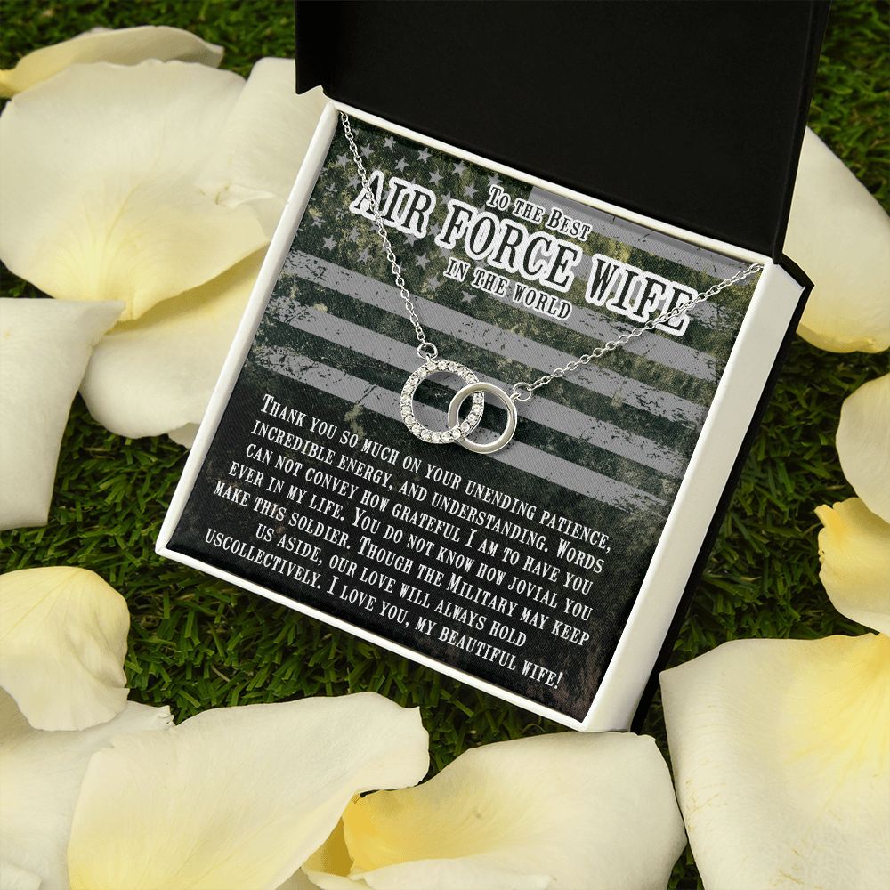 To My Air Force Wife | The Power of a Strong Woman - Perfect Pair Necklace