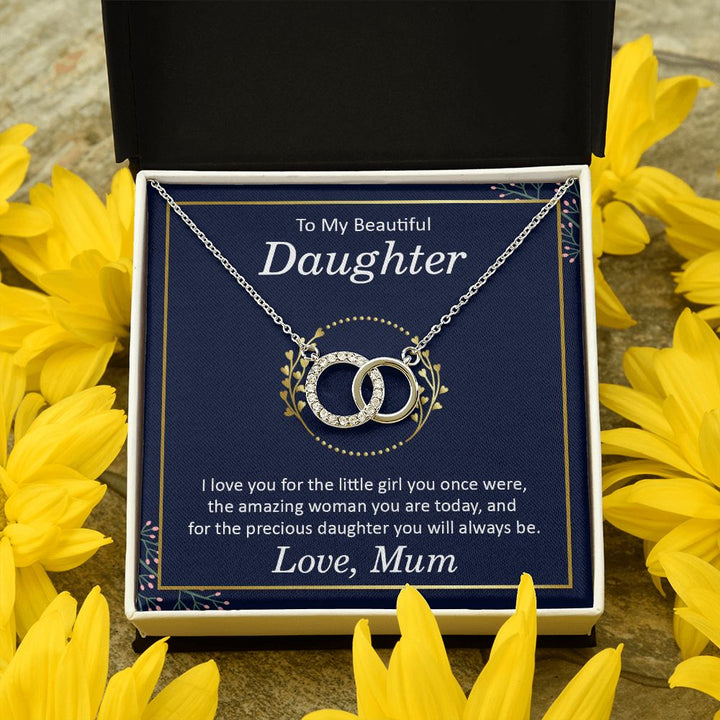 To My Beautiful Daughter | I Love You, Love Mum - Perfect Pair Necklace