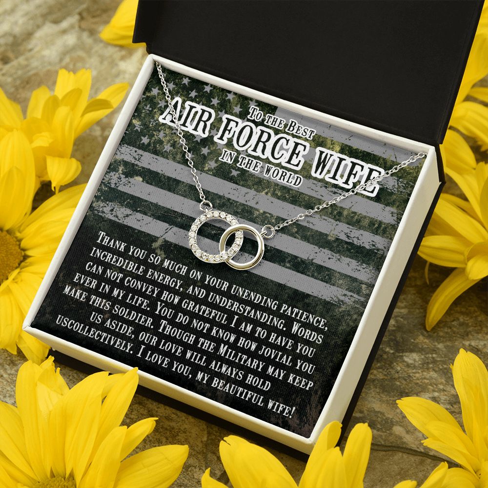 To My Air Force Wife | The Power of a Strong Woman - Perfect Pair Necklace
