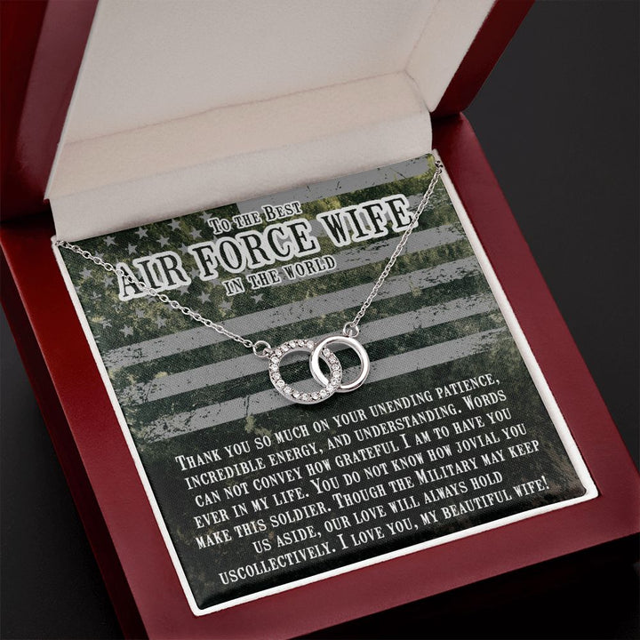 To My Air Force Wife | The Power of a Strong Woman - Perfect Pair Necklace