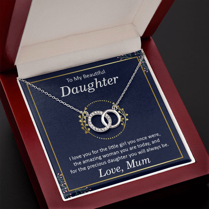 To My Beautiful Daughter | I Love You, Love Mum - Perfect Pair Necklace