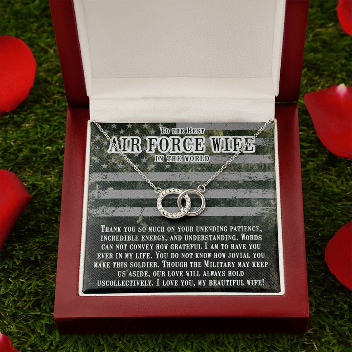To My Air Force Wife | The Power of a Strong Woman - Perfect Pair Necklace