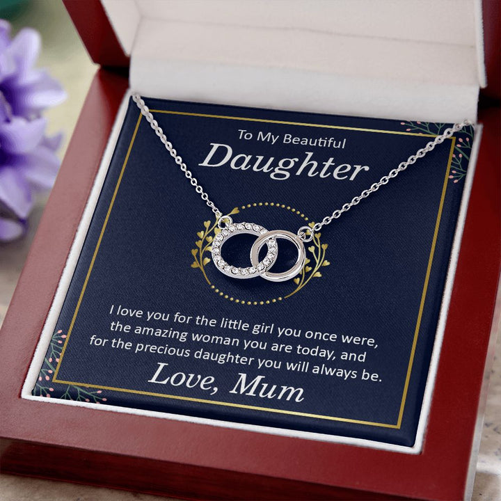 To My Beautiful Daughter | I Love You, Love Mum - Perfect Pair Necklace