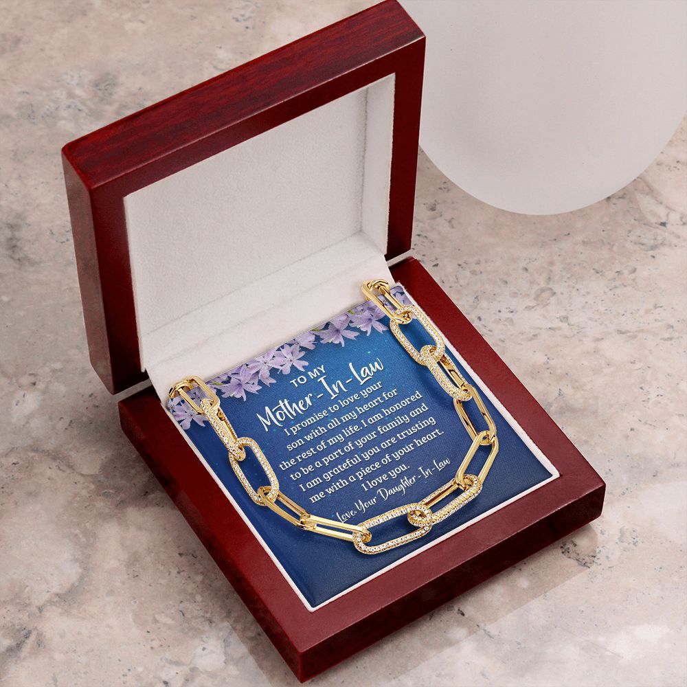 To My Mother-In-Law | I Promise to Love your Son with all My Heart - Forever Linked Necklace