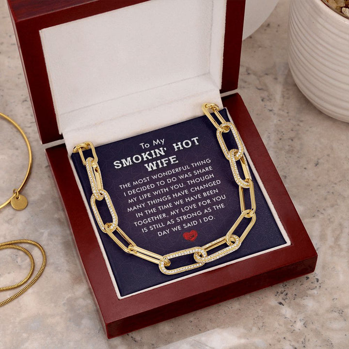 To My Smokin' Hot Wife | The Most Wonderful Thing - Forever Linked Necklace