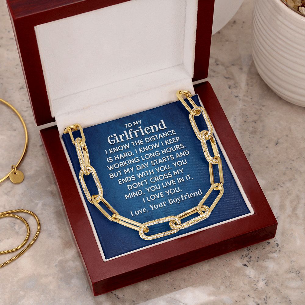 To My Girlfriend | I know the distance is hard - Forever Linked Necklace