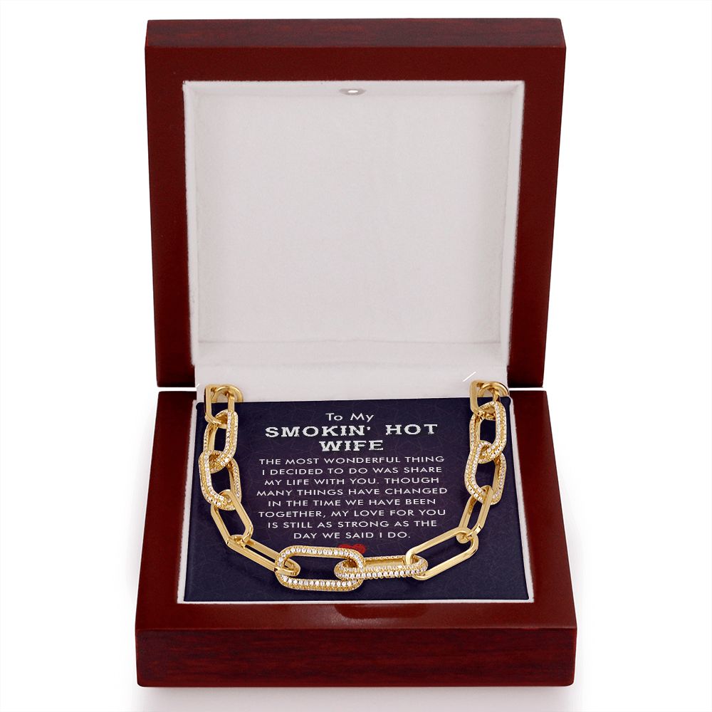 To My Smokin' Hot Wife | The Most Wonderful Thing - Forever Linked Necklace