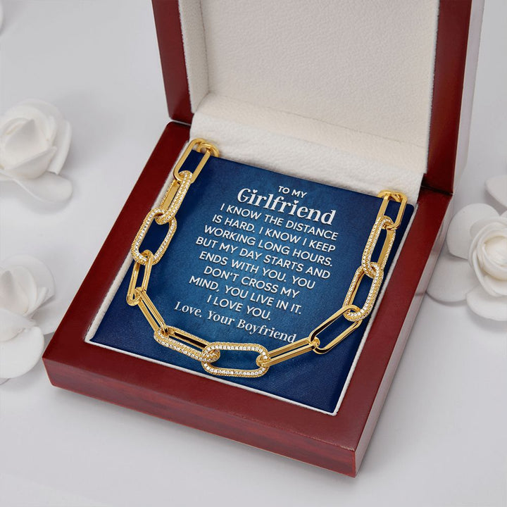 To My Girlfriend | I know the distance is hard - Forever Linked Necklace