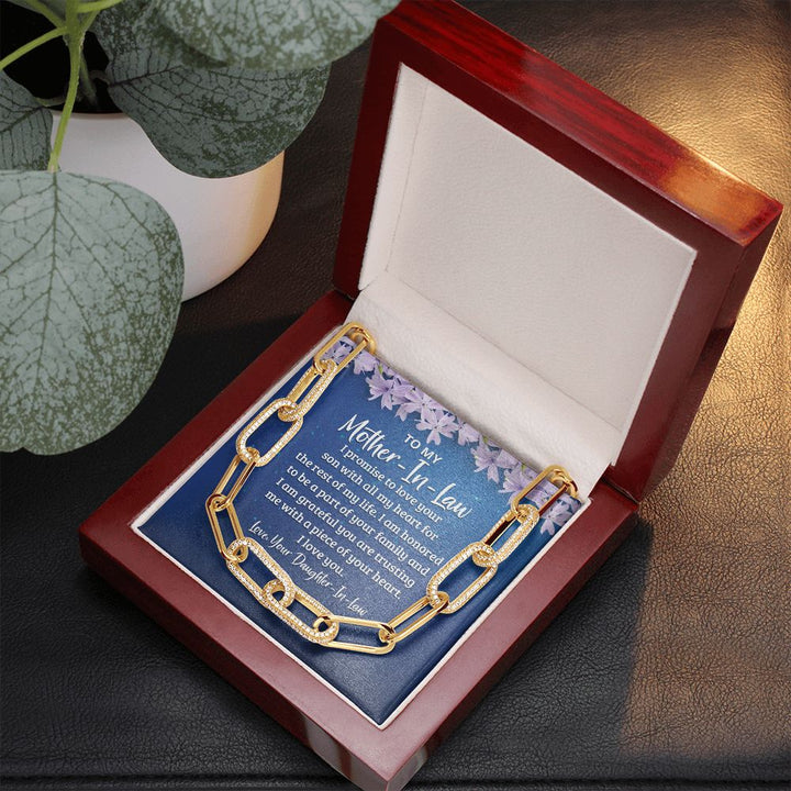 To My Mother-In-Law | I Promise to Love your Son with all My Heart - Forever Linked Necklace
