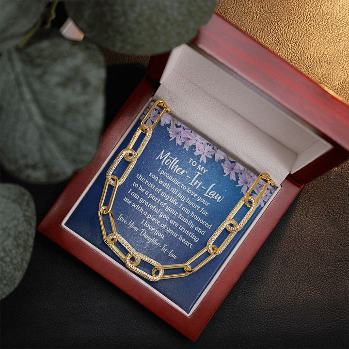 To My Mother-In-Law | I Promise to Love your Son with all My Heart - Forever Linked Necklace