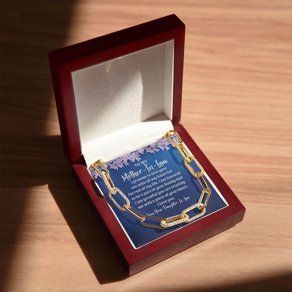 To My Mother-In-Law | I Promise to Love your Son with all My Heart - Forever Linked Necklace