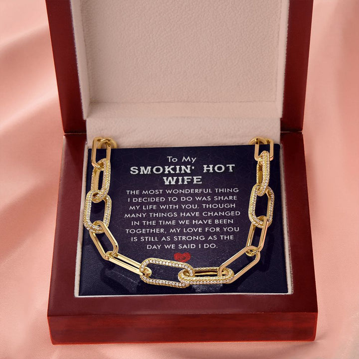 To My Smokin' Hot Wife | The Most Wonderful Thing - Forever Linked Necklace