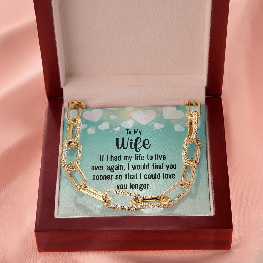 To My Wife | I would find you sooner - Forever Linked Necklace