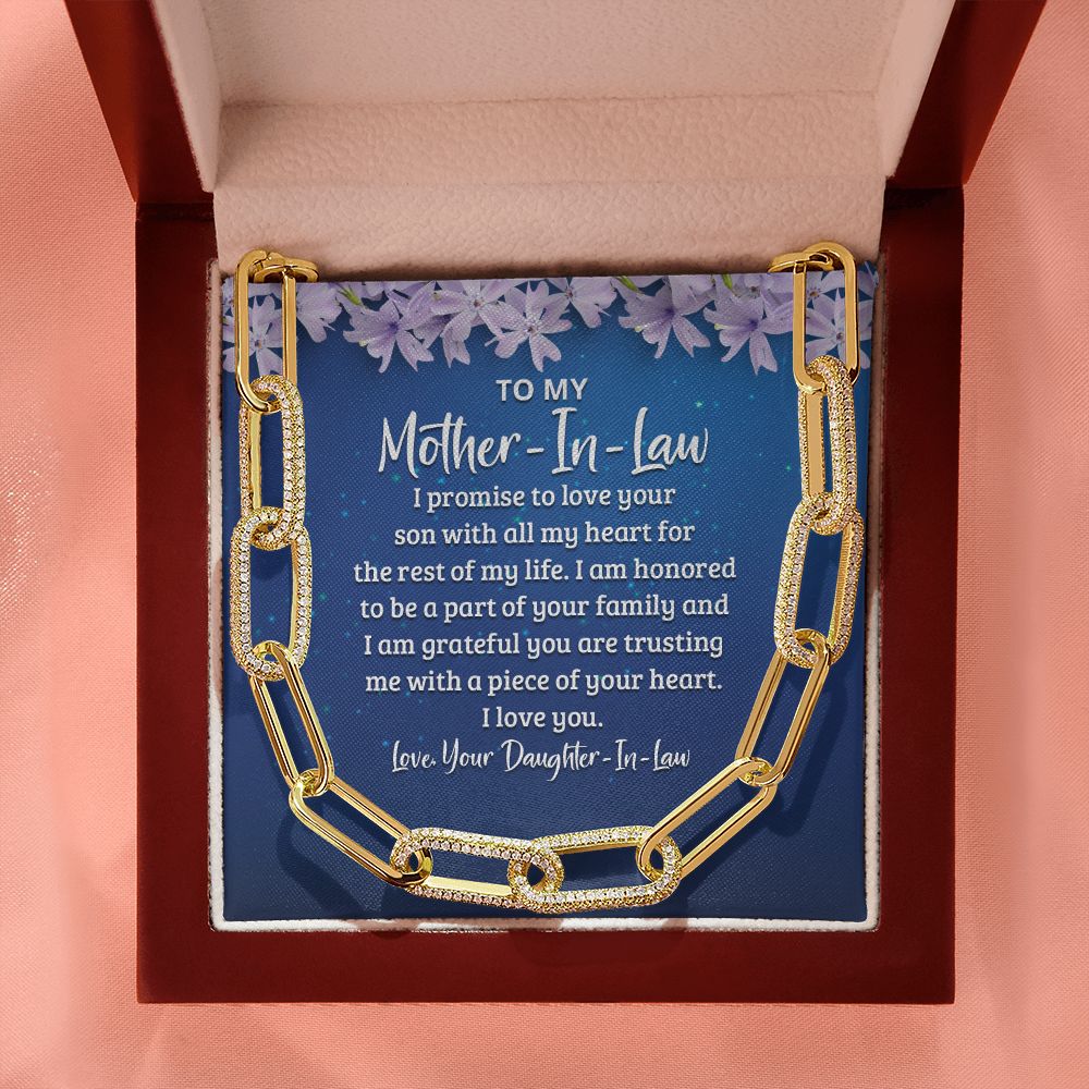 To My Mother-In-Law | I Promise to Love your Son with all My Heart - Forever Linked Necklace