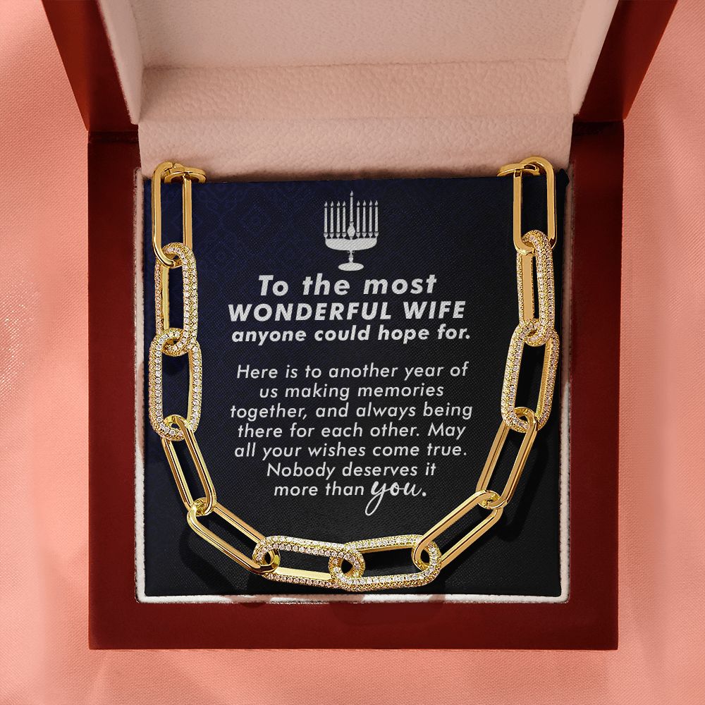 To My Wife | To The most Wonderful Wife - Forever Linked Necklace