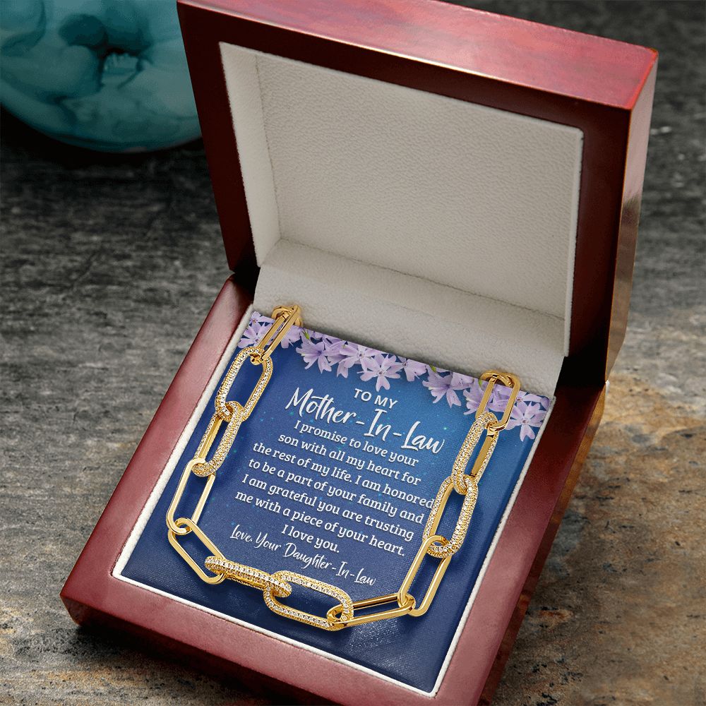 To My Mother-In-Law | I Promise to Love your Son with all My Heart - Forever Linked Necklace