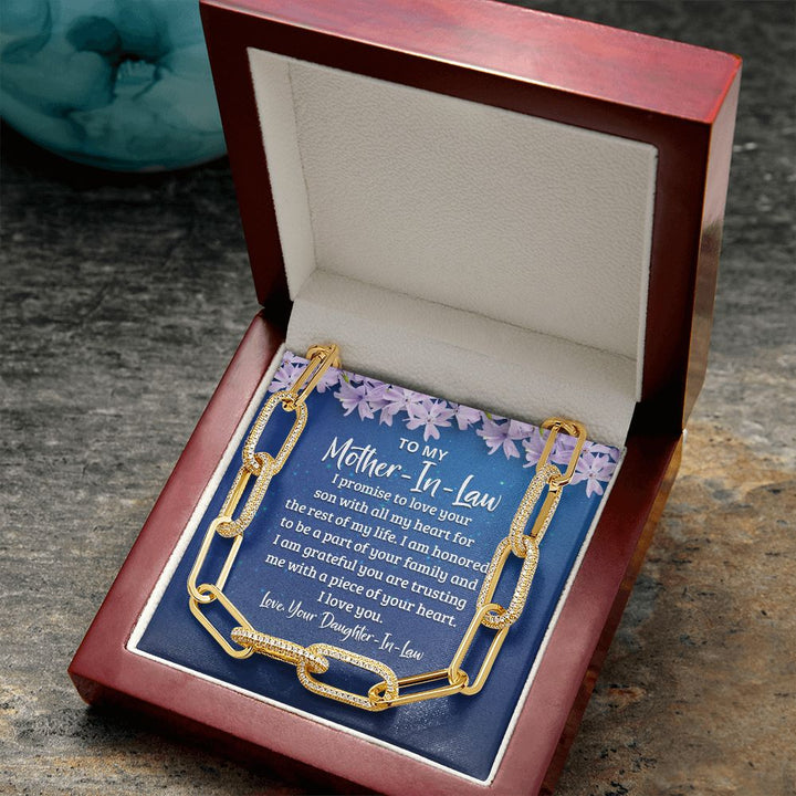 To My Mother-In-Law | I Promise to Love your Son with all My Heart - Forever Linked Necklace