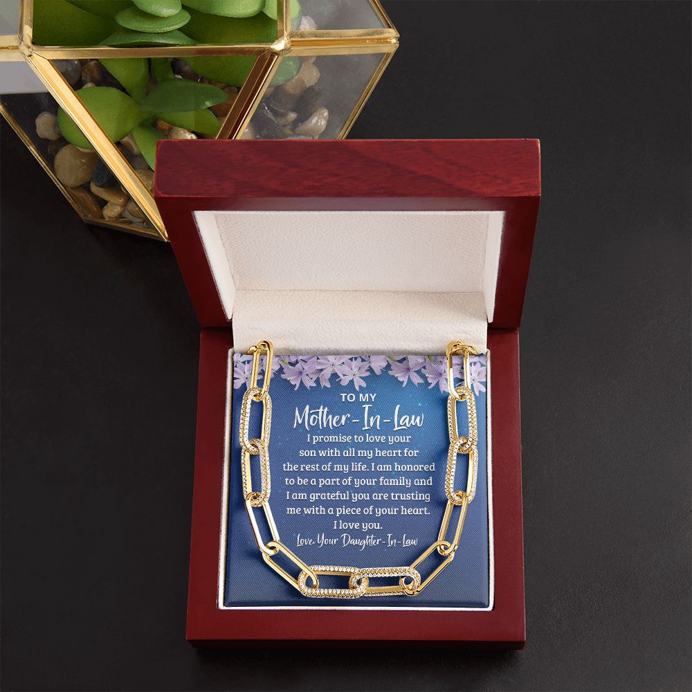 To My Mother-In-Law | I Promise to Love your Son with all My Heart - Forever Linked Necklace