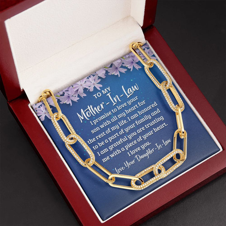 To My Mother-In-Law | I Promise to Love your Son with all My Heart - Forever Linked Necklace