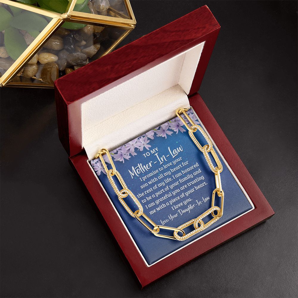 To My Mother-In-Law | I Promise to Love your Son with all My Heart - Forever Linked Necklace