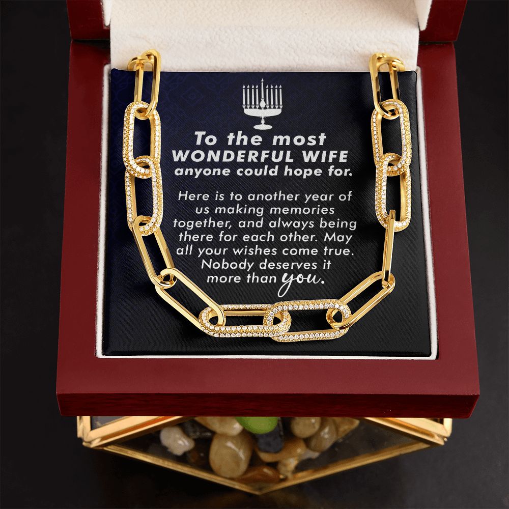 To My Wife | To The most Wonderful Wife - Forever Linked Necklace