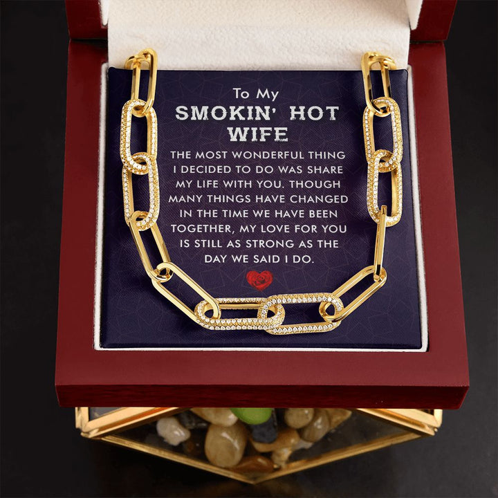 To My Smokin' Hot Wife | The Most Wonderful Thing - Forever Linked Necklace