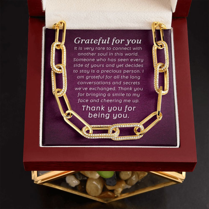 Grateful For You | Thank You for being You - Forever Linked Necklace