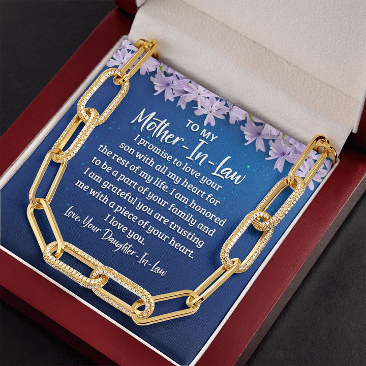 To My Mother-In-Law | I Promise to Love your Son with all My Heart - Forever Linked Necklace