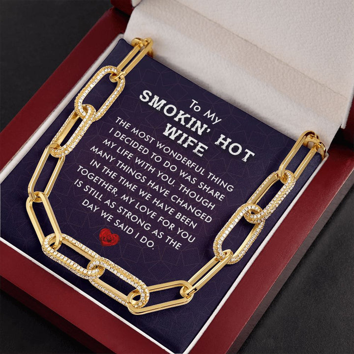 To My Smokin' Hot Wife | The Most Wonderful Thing - Forever Linked Necklace
