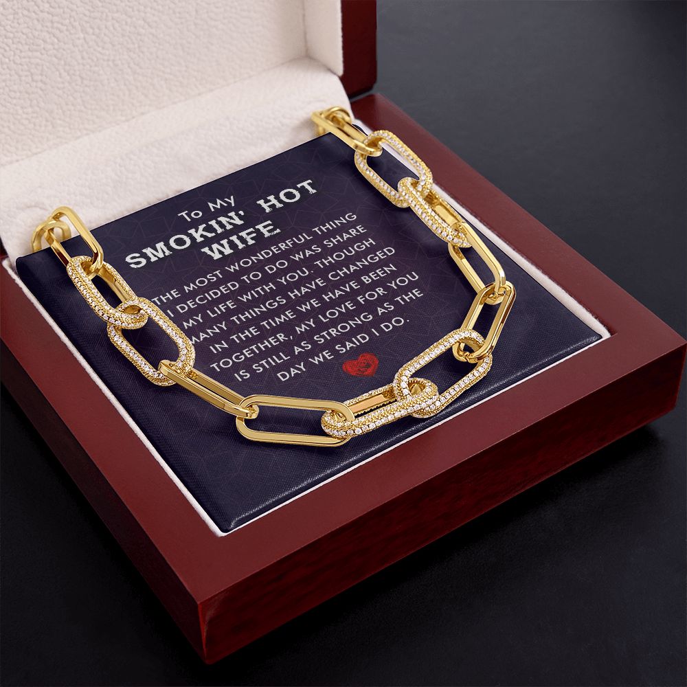 To My Smokin' Hot Wife | The Most Wonderful Thing - Forever Linked Necklace