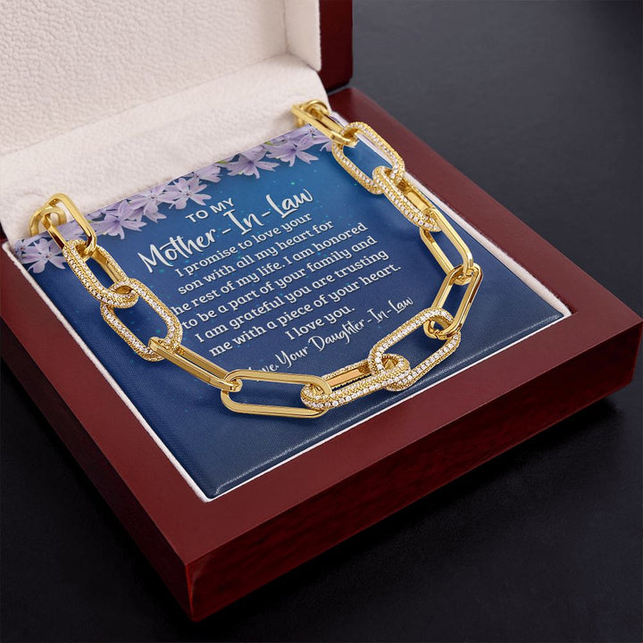 To My Mother-In-Law | I Promise to Love your Son with all My Heart - Forever Linked Necklace