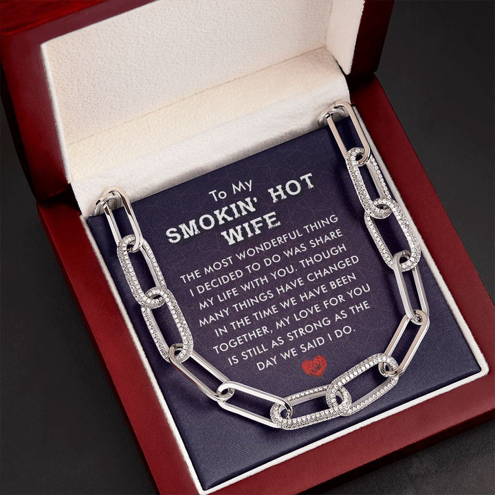 To My Smokin' Hot Wife | The Most Wonderful Thing - Forever Linked Necklace