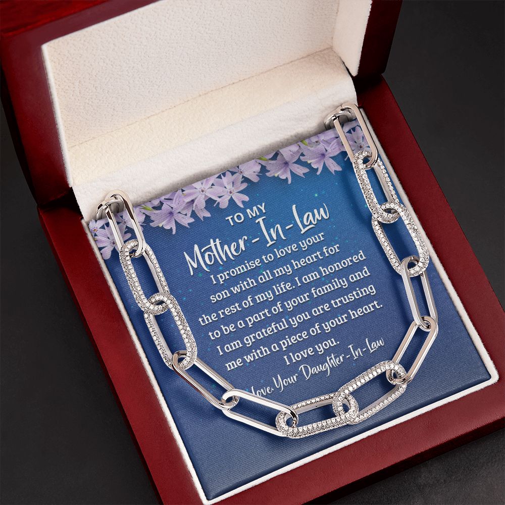 To My Mother-In-Law | I Promise to Love your Son with all My Heart - Forever Linked Necklace